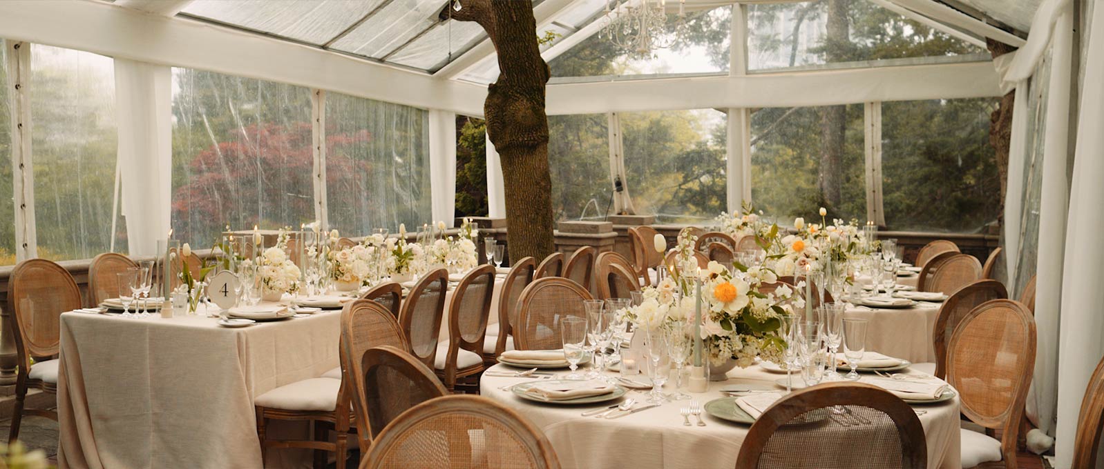 Graydon Hall Manor Outdoor Wedding Reception Details. Wedding Videography by Outside In Studio