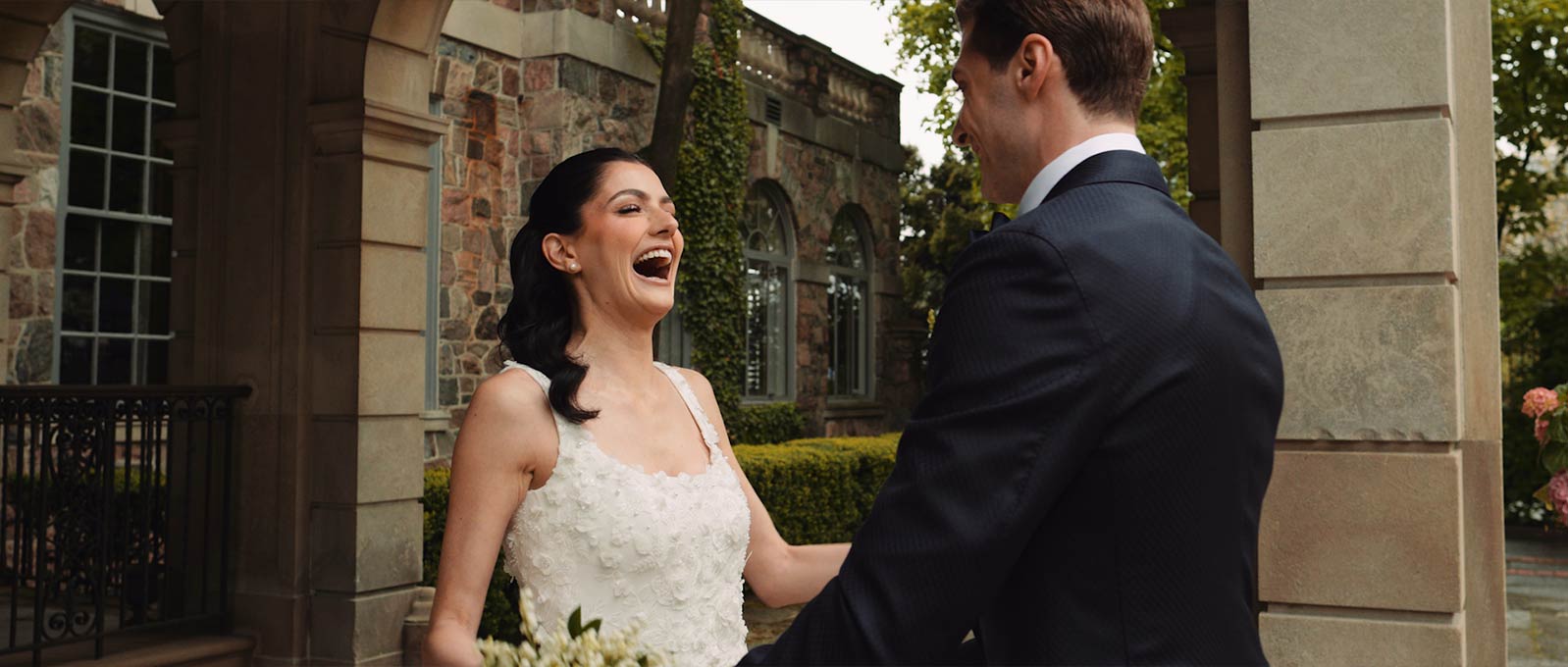 Wedding Couple Share a First Look at Graydon Hall for their Wedding Video