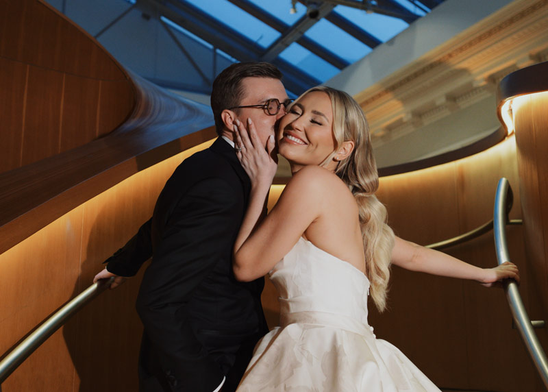 Watch incredible modern mid-century wedding video at Toronto's AGO