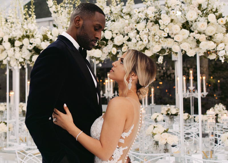 Sarah and Patrick Patterson at their luxurious Casa Loma wedding reception