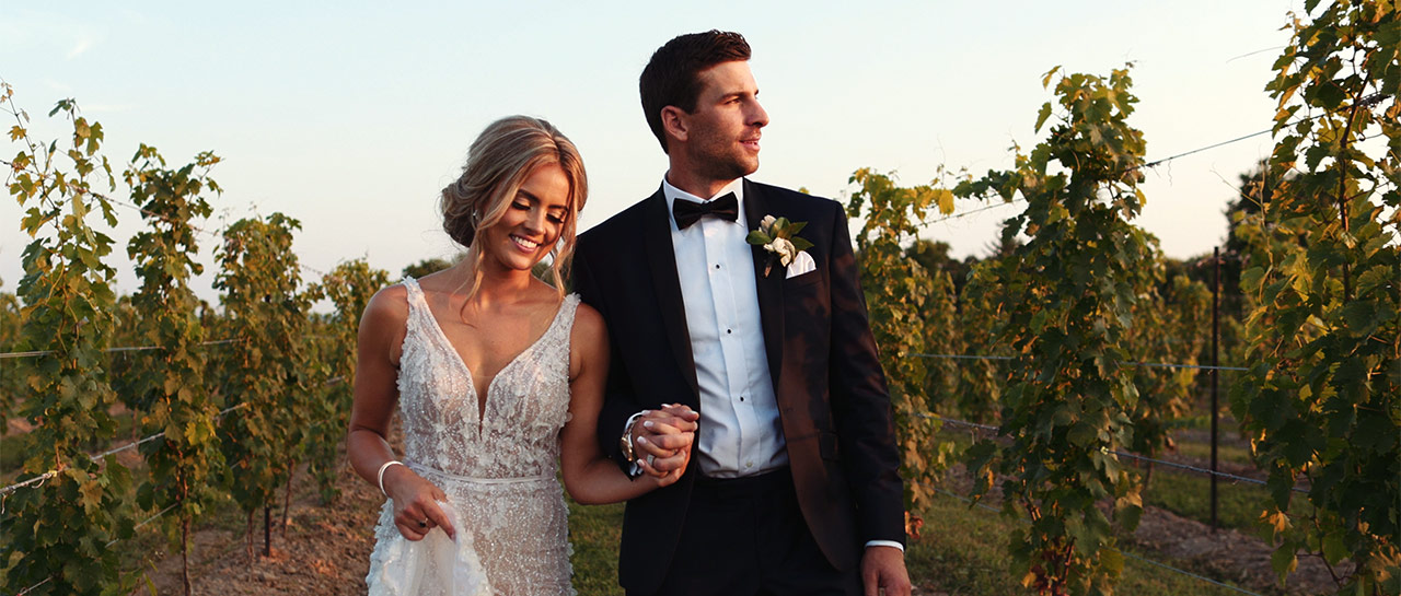 Aryne Fuller and John Tavares at their Peller Estates wedding in Niagara-on-the-Lake